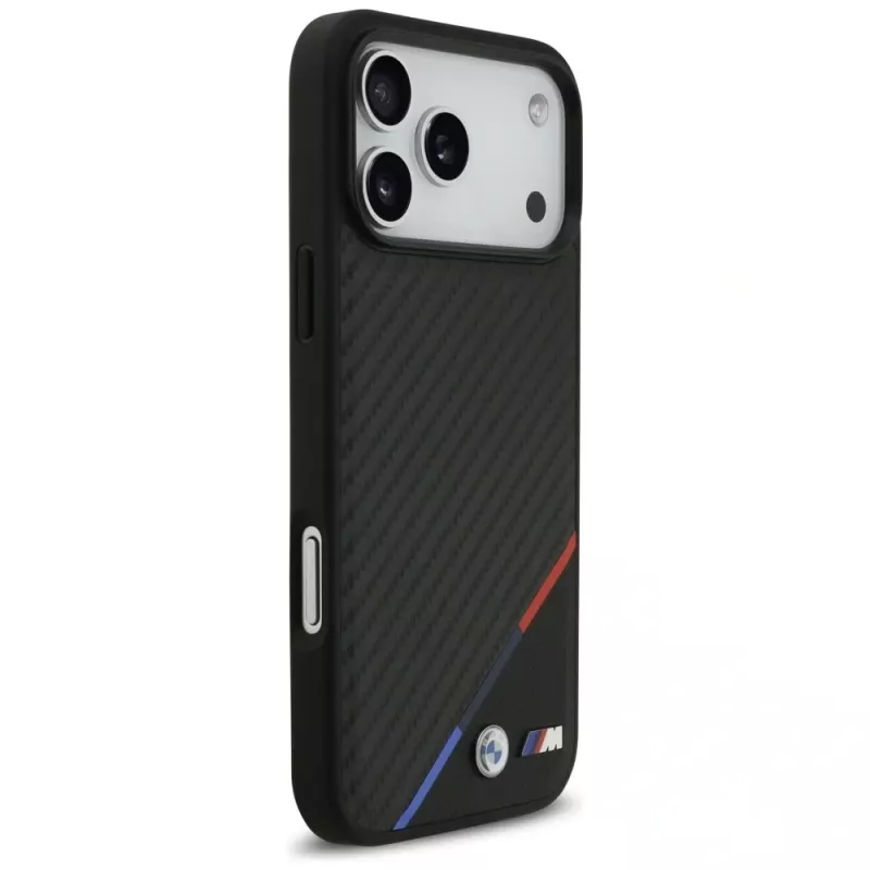 BMW M Carbon Tricolor Line MagSafe Θήκη για iPhone 17 Pro Max Μαύρο