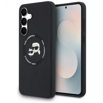 Karl Lagerfeld Silicone Karl & Choupette Heads MagSafe Θήκη για Samsung Galaxy S25 FE Μαύρο