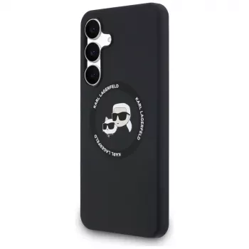 Karl Lagerfeld Silicone Karl & Choupette Heads MagSafe Θήκη για Samsung Galaxy S25 FE Μαύρο