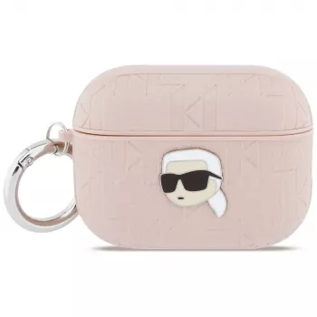 KARL LAGERFELD Monogram Karl Head Θήκη για AirPods Pro 3, Ροζ