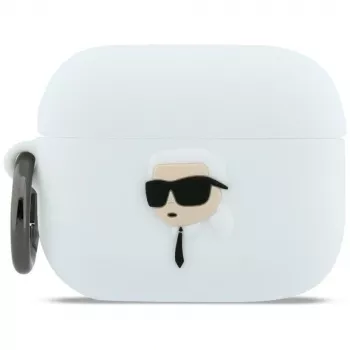 KARL LAGERFELD Silicone Karl Head 3D Θήκη για AirPods Pro 3 Λευκό