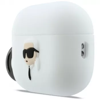 KARL LAGERFELD Silicone Karl Head 3D Θήκη για AirPods Pro 3 Λευκό