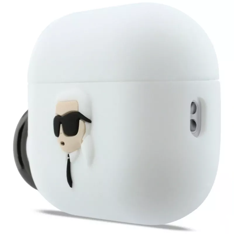 KARL LAGERFELD Silicone Karl Head 3D Θήκη για AirPods Pro 3 Λευκό