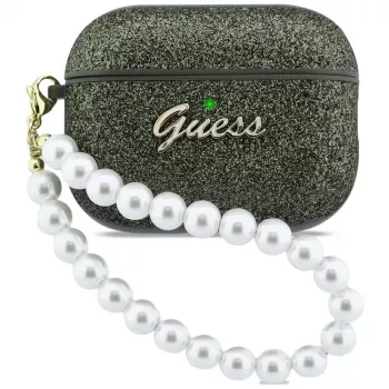 Guess Glitter Pearl Strap Θήκη για AirPods Pro 3, Χακί