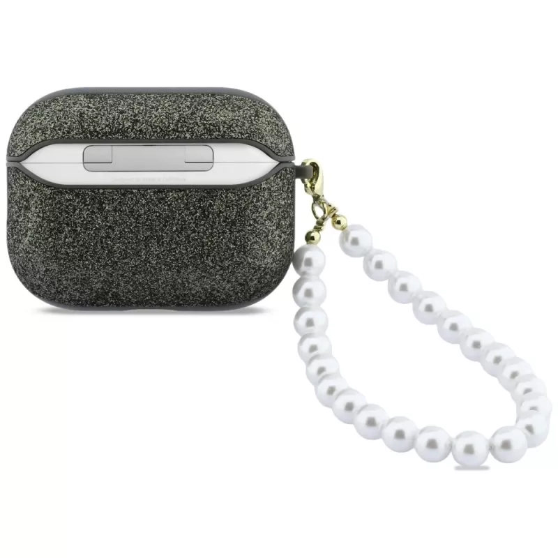 Guess Glitter Pearl Strap Θήκη για AirPods Pro 3, Χακί