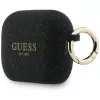Guess Silicone Glitter Ring Θήκη για AirPods Pro 3, Μαύρο