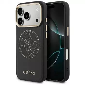 Guess Perforated 4G MagSafe Θήκη για iPhone 17 Pro Μαύρο