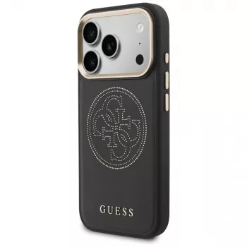 Guess Perforated 4G MagSafe Θήκη για iPhone 17 Pro Μαύρο