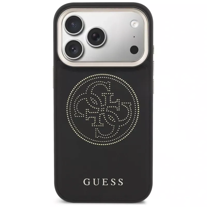 Guess Perforated 4G MagSafe Θήκη για iPhone 17 Pro Μαύρο