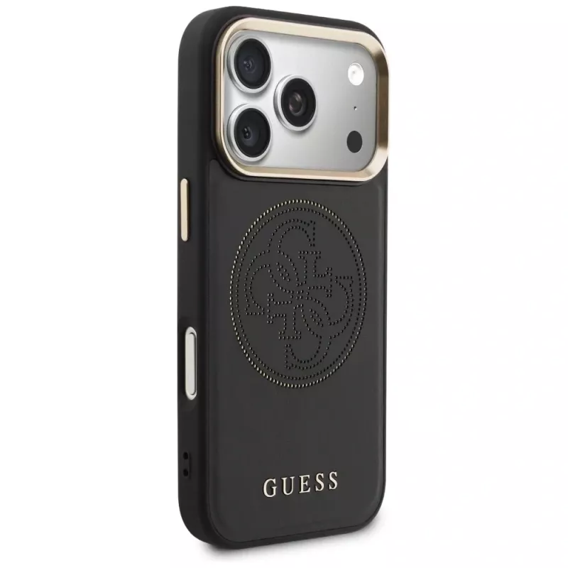 Guess Perforated 4G MagSafe Θήκη για iPhone 17 Pro Max, Μαύρο