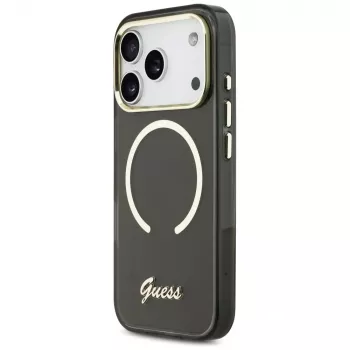 Guess IML Script Metal MagSafe Θήκη για Apple iPhone 17 Pro Μαύρο