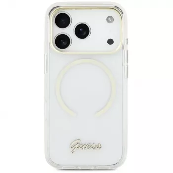 Guess IML Script Metal MagSafe Θήκη για iPhone Air, Διάφανο