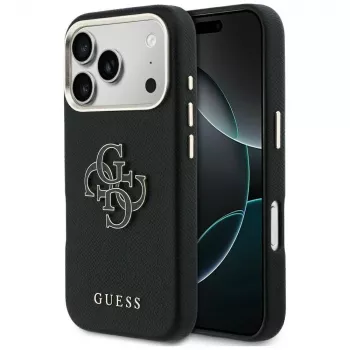 Guess FW Resin Logo Θήκη για Apple iPhone 17 Pro, Μαύρο