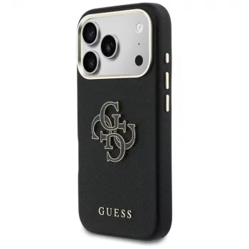Guess FW Resin Logo Θήκη για Apple iPhone 17 Pro, Μαύρο