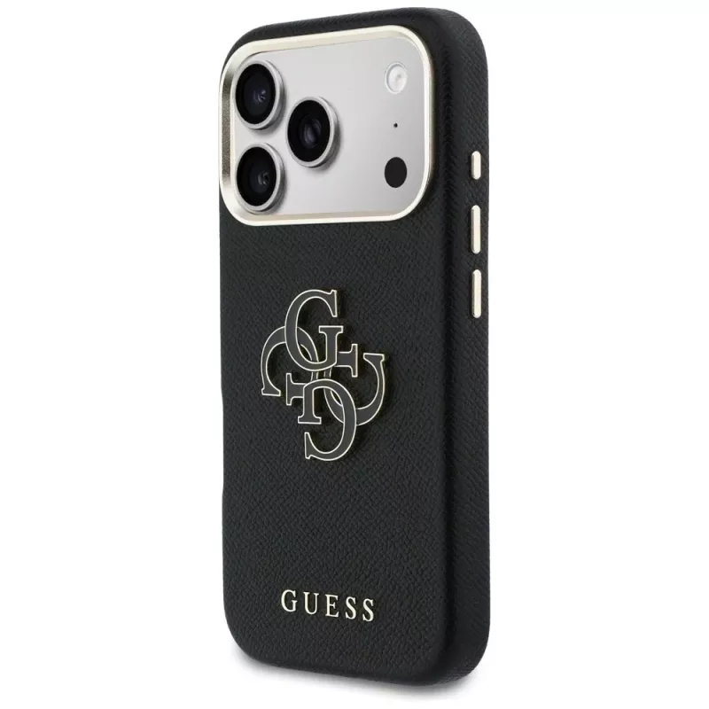 Guess FW Resin Logo Θήκη για Apple iPhone 17 Pro, Μαύρο