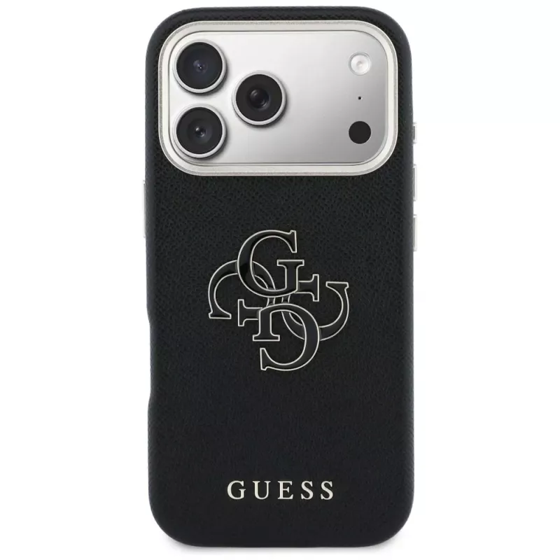 Guess FW Resin Logo Θήκη για Apple iPhone 17 Pro, Μαύρο