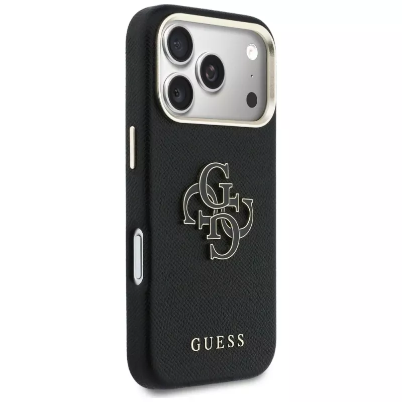 Guess FW Resin Logo Θήκη για Apple iPhone 17 Pro, Μαύρο