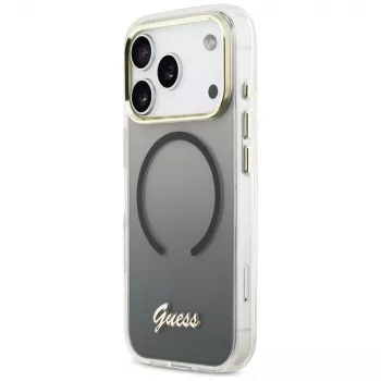 Guess IML Gradient Script Metal MagSafe Θήκη για Apple iPhone 17 Pro Max, Μαύρο