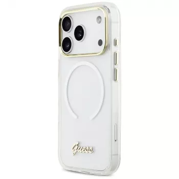Guess IML Gradient Script Metal MagSafe Θήκη για Apple iPhone 17 Pro, Λευκό
