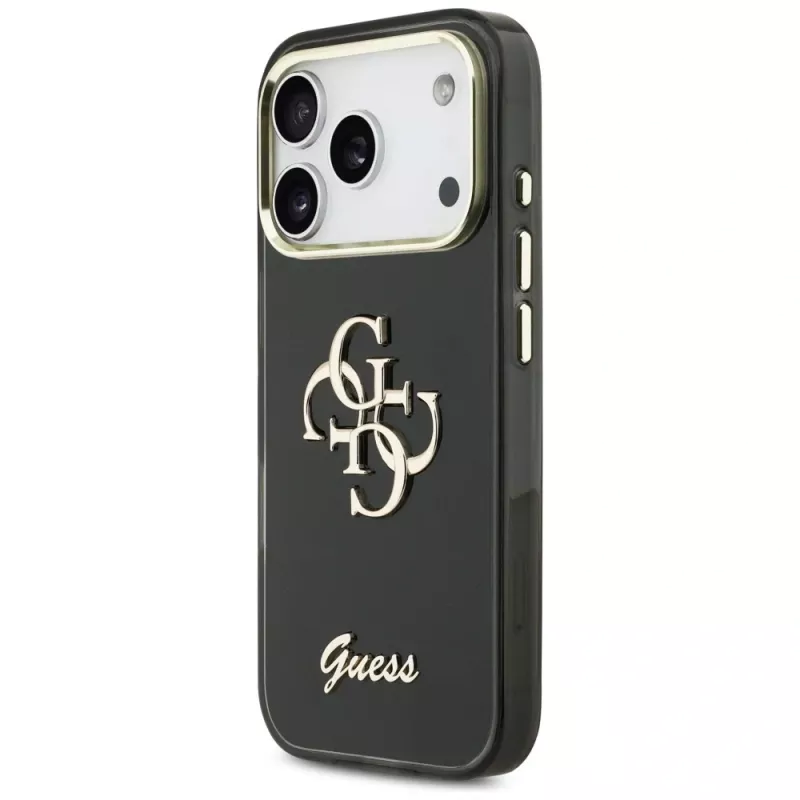 Guess IML 4G Script Metal Θήκη για Apple iPhone 17 Pro Μαύρο