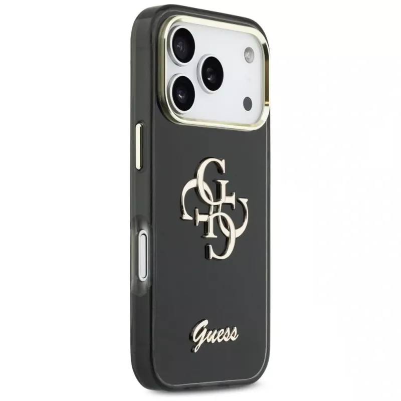 Guess IML 4G Script Metal Θήκη για Apple iPhone 17 Pro Μαύρο
