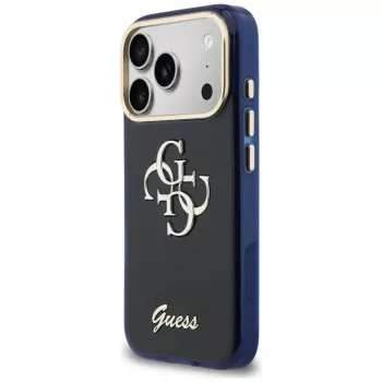 Guess IML 4G Script Metal Θήκη για Apple iPhone 17 Pro - Μπλε