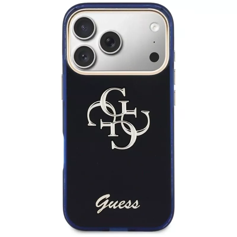 Guess IML 4G Script Metal Θήκη για Apple iPhone 17 Pro - Μπλε