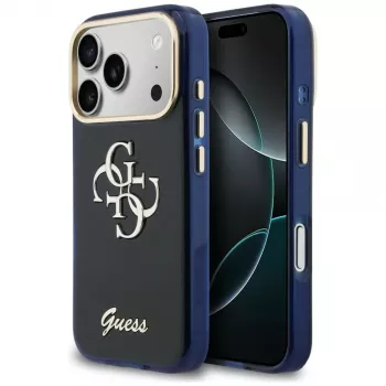 Guess IML 4G Script Metal Θήκη για Apple iPhone 17 Pro Max - Μπλε