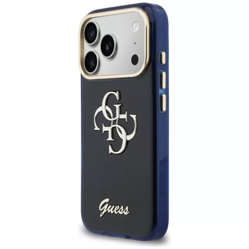 Guess IML 4G Script Metal Θήκη για Apple iPhone 17 Pro Max - Μπλε