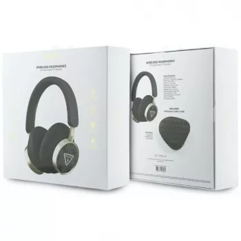 Guess 4G Triangle Logo Ασύρματα Bluetooth 5.4 Over-Ear Ακουστικά με ENC, Μαύρο