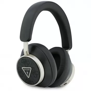 Guess 4G Triangle Logo Ασύρματα Bluetooth 5.4 Over-Ear Ακουστικά με ENC, Μαύρο