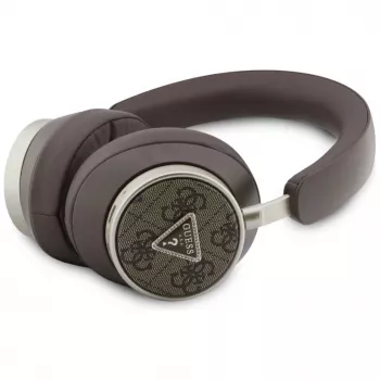Guess 4G Triangle Logo Ασύρματα Bluetooth 5.4 On-Ear Ακουστικά με ENC - Καφέ