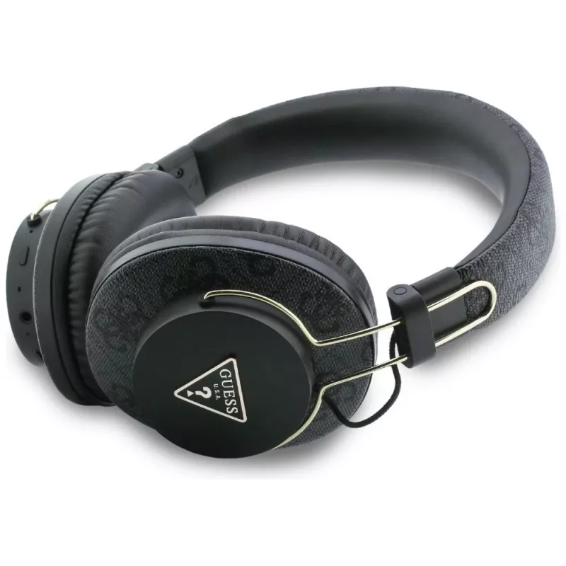 Guess Triangle Logo Bluetooth ENC Over-Ear Ακουστικά Μαύρο