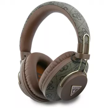 Guess Triangle Logo Bluetooth ENC Over-Ear Ακουστικά Καφέ