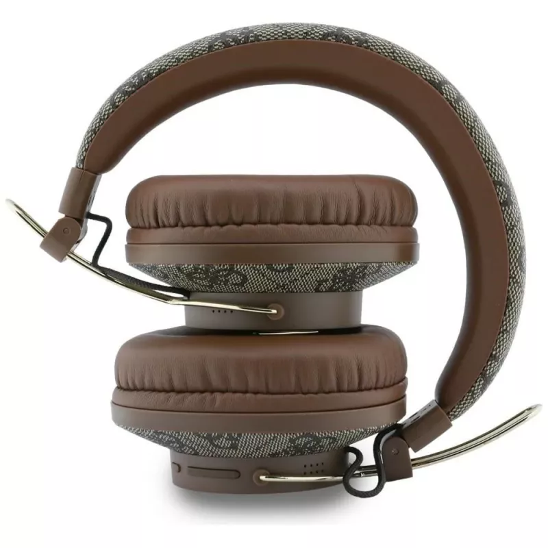 Guess Triangle Logo Bluetooth ENC Over-Ear Ακουστικά Καφέ