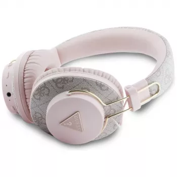 Guess Triangle Logo Bluetooth ENC Over-Ear Ακουστικά Pink
