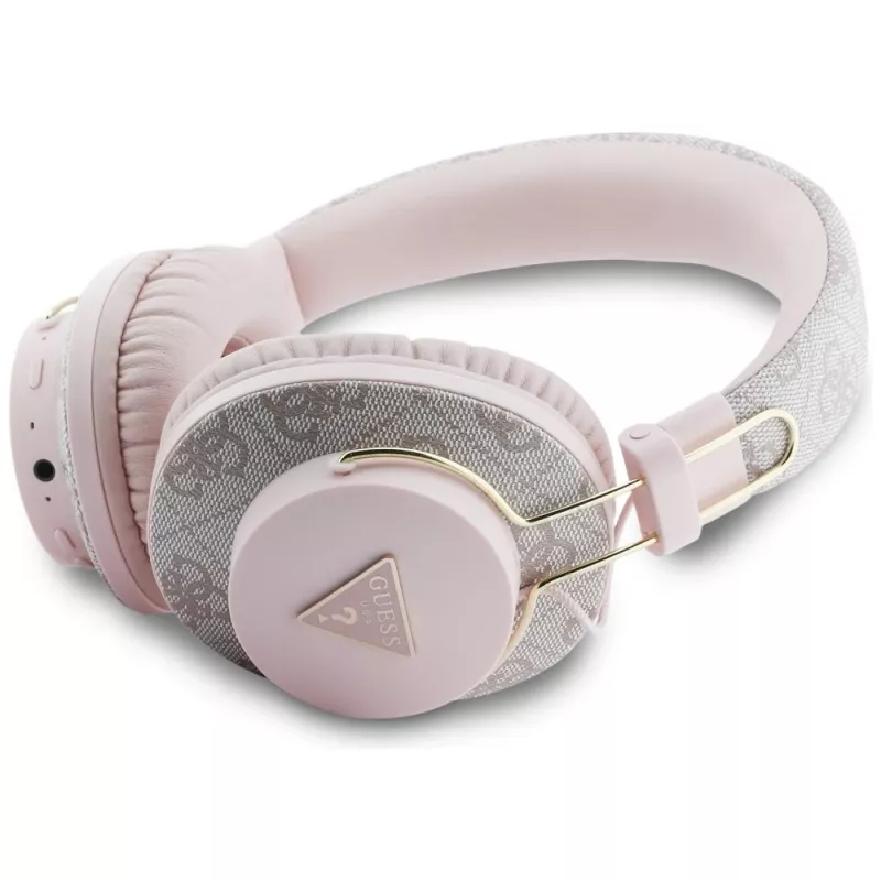 Guess Triangle Logo Bluetooth ENC Over-Ear Ακουστικά Pink
