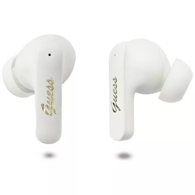 Guess Script Metal Logo True Wireless Stereo Earbuds Λευκό