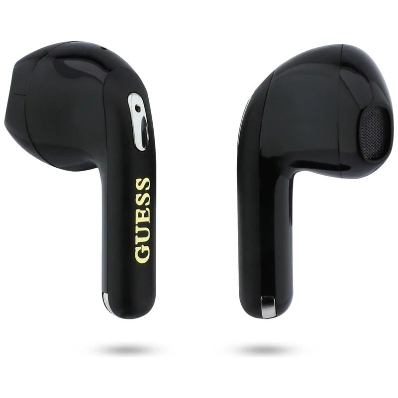 Guess Gold Line Triangle TWS Bluetooth Earbuds με θήκη φόρτισης (Μαύρο)