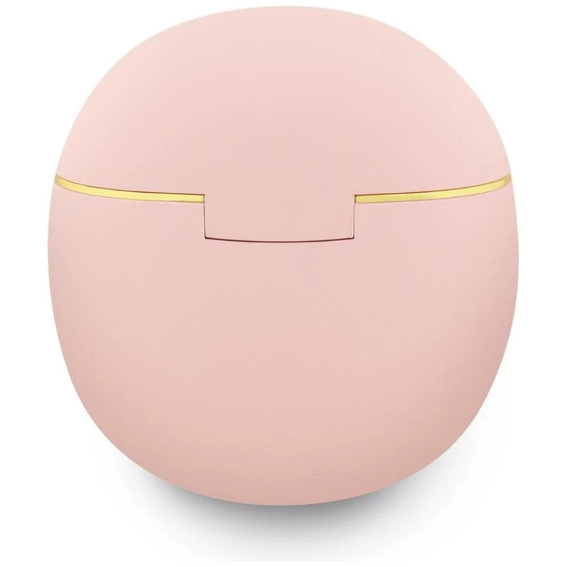 Guess Gold Line Triangle True Wireless Stereo Bluetooth Earbuds με θήκη φόρτισης (Pink)