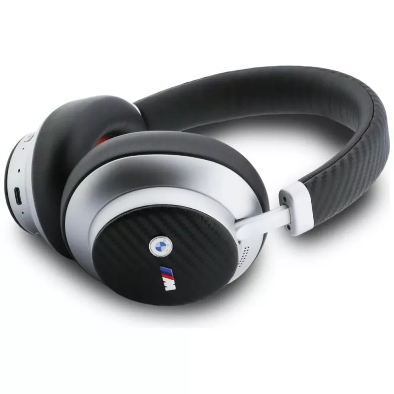 BMW M Carbon Metal Logo Bluetooth ENC Over-Ear Ακουστικά Ασημί