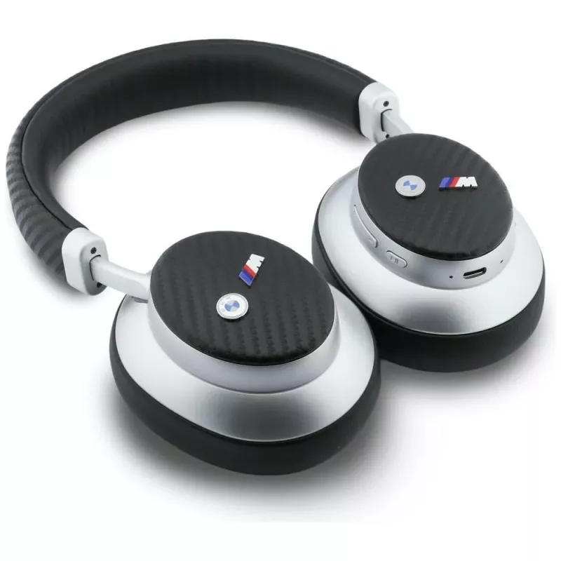 BMW M Carbon Metal Logo Bluetooth ENC Over-Ear Ακουστικά Ασημί