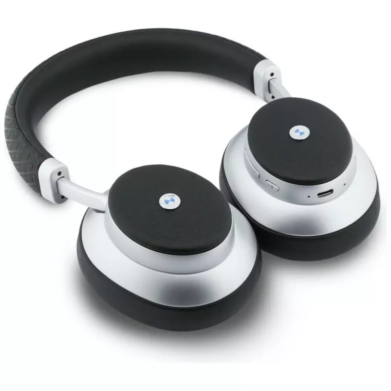BMW Metal Logo MK Bluetooth ENC Over-Ear Ακουστικά Ασημί