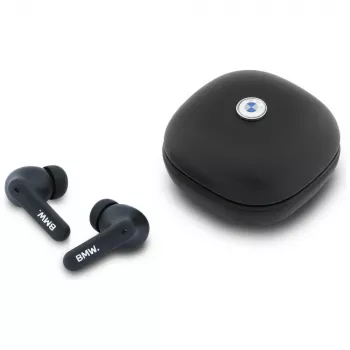 BMW LeatherMetal Logo ENC TWS Bluetooth 5.3 Ακουστικά Μαύρα