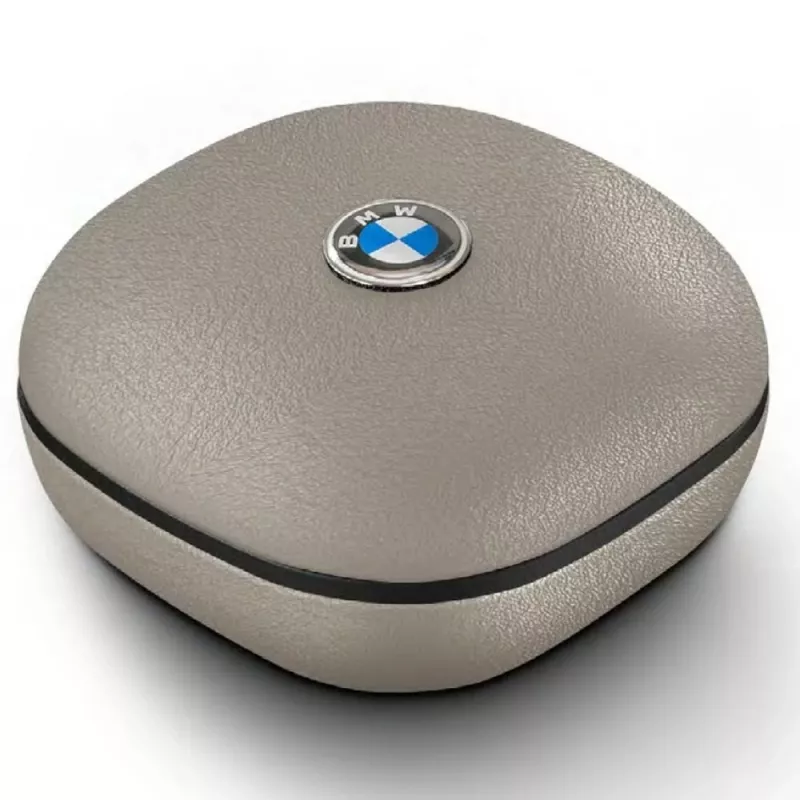 BMW LeatherMetal Logo TWS Bluetooth Earbuds με ENC, Taupe