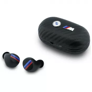 BMW Bluetooth TWS Earbuds Carbon Metal Logo ENC Μαύρο