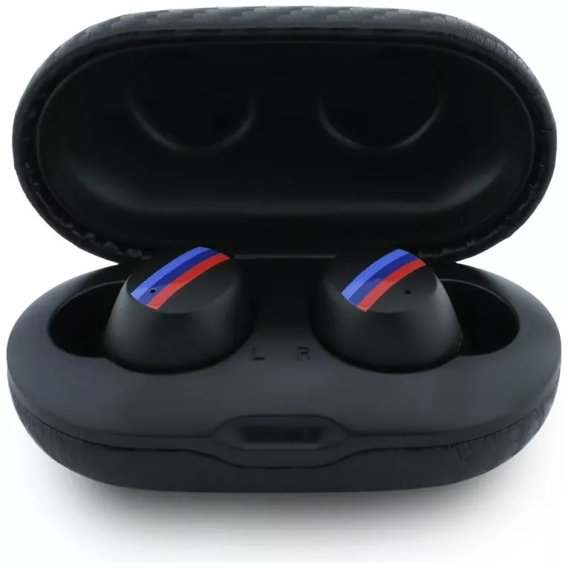 BMW Bluetooth TWS Earbuds Carbon Metal Logo ENC Μαύρο