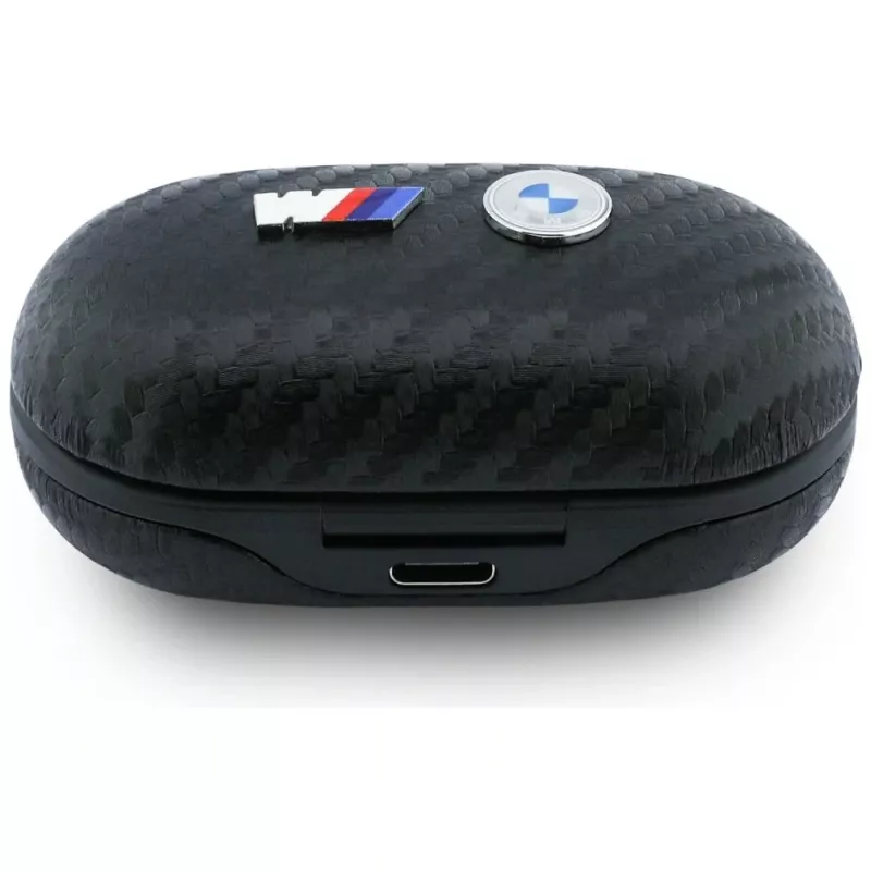 BMW Bluetooth TWS Earbuds Carbon Metal Logo ENC Μαύρο