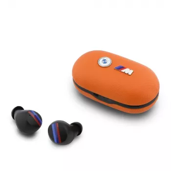 BMW M Metal Logo TWS Bluetooth 5.3 Earbuds με ENC - Πορτοκαλί