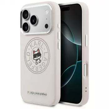 Karl Lagerfeld Point & Choupette Sketch MagSafe Θήκη για iPhone 17 Pro Max Pink